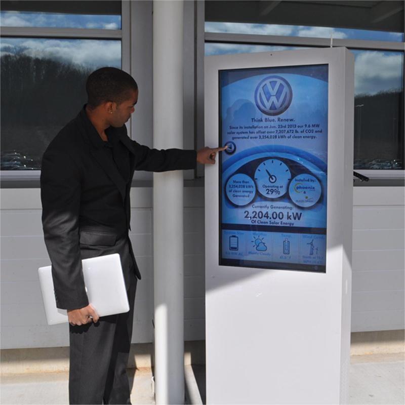 Floor stand 98 inch water proof bus station outdoor digital signage